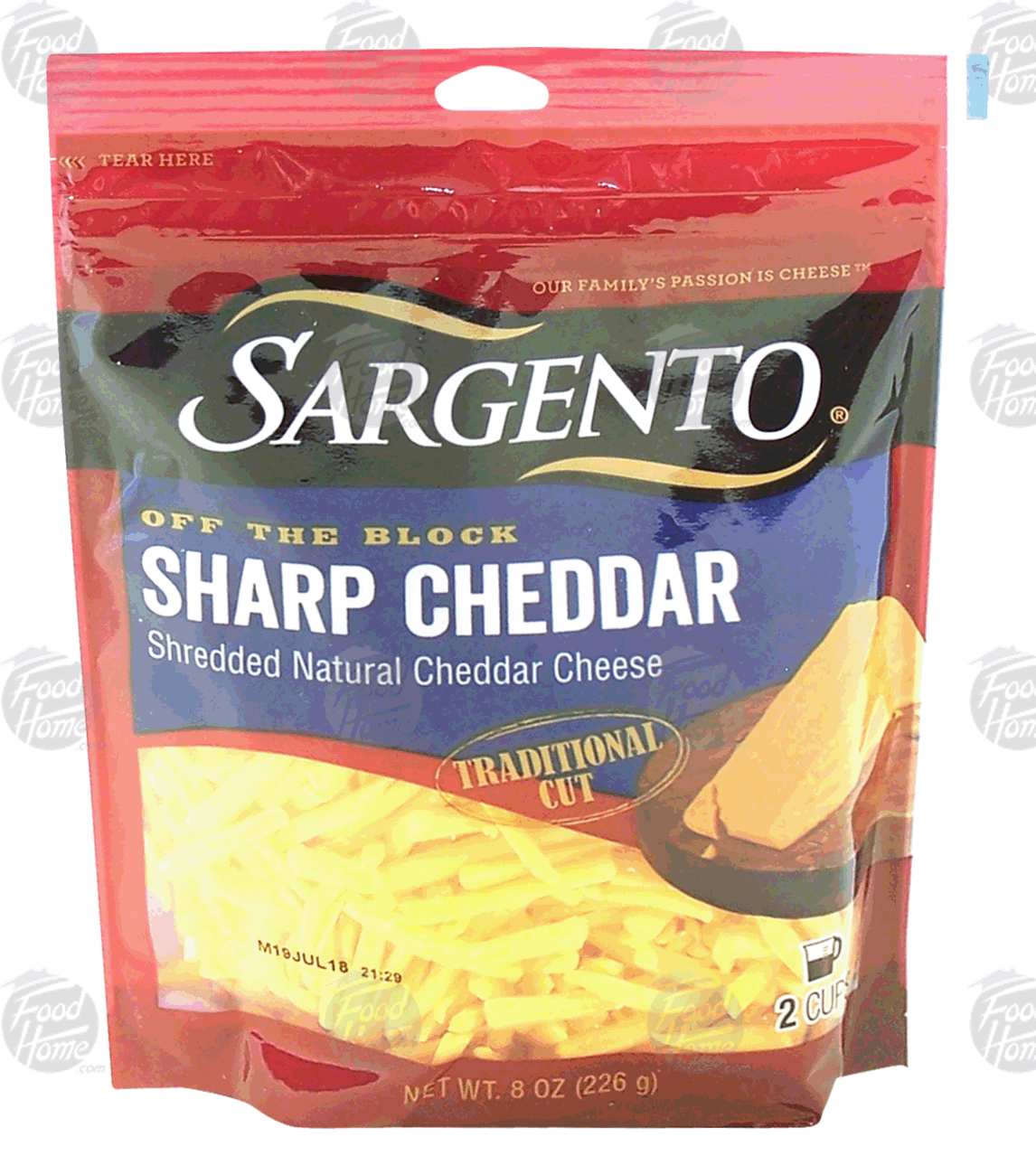 Sargento(R) Off the Block sharp cheddar traditional cut cheese Full-Size Picture